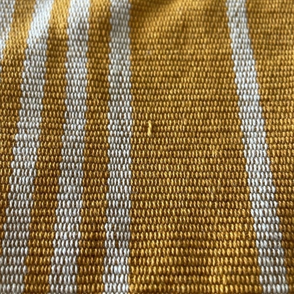 mustard and cream woven tote bag - Picture 8 of 10